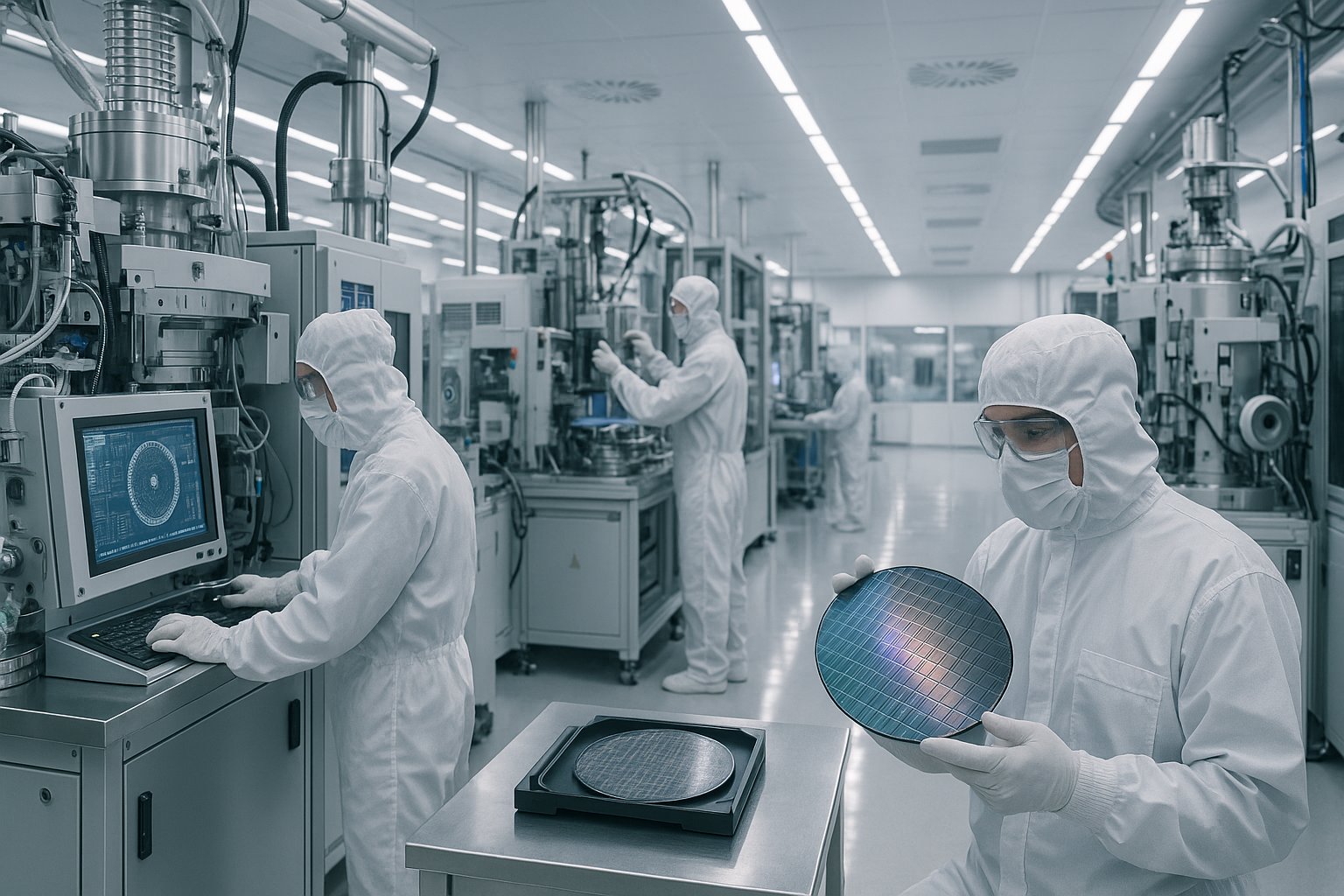Semiconductor fabrication cleanroom symbolizing new chip factories in Noida