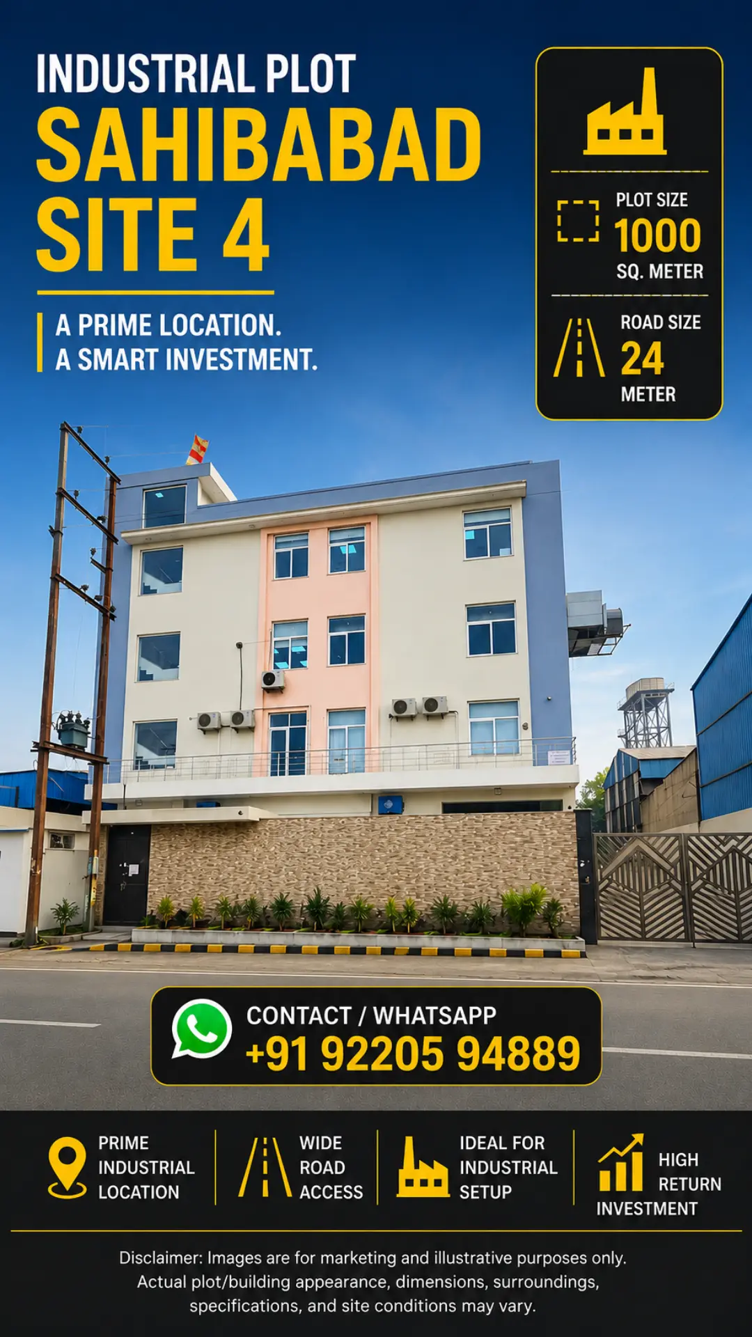 1000 Sq. Meter Industrial Plot Sahibabad Site 4