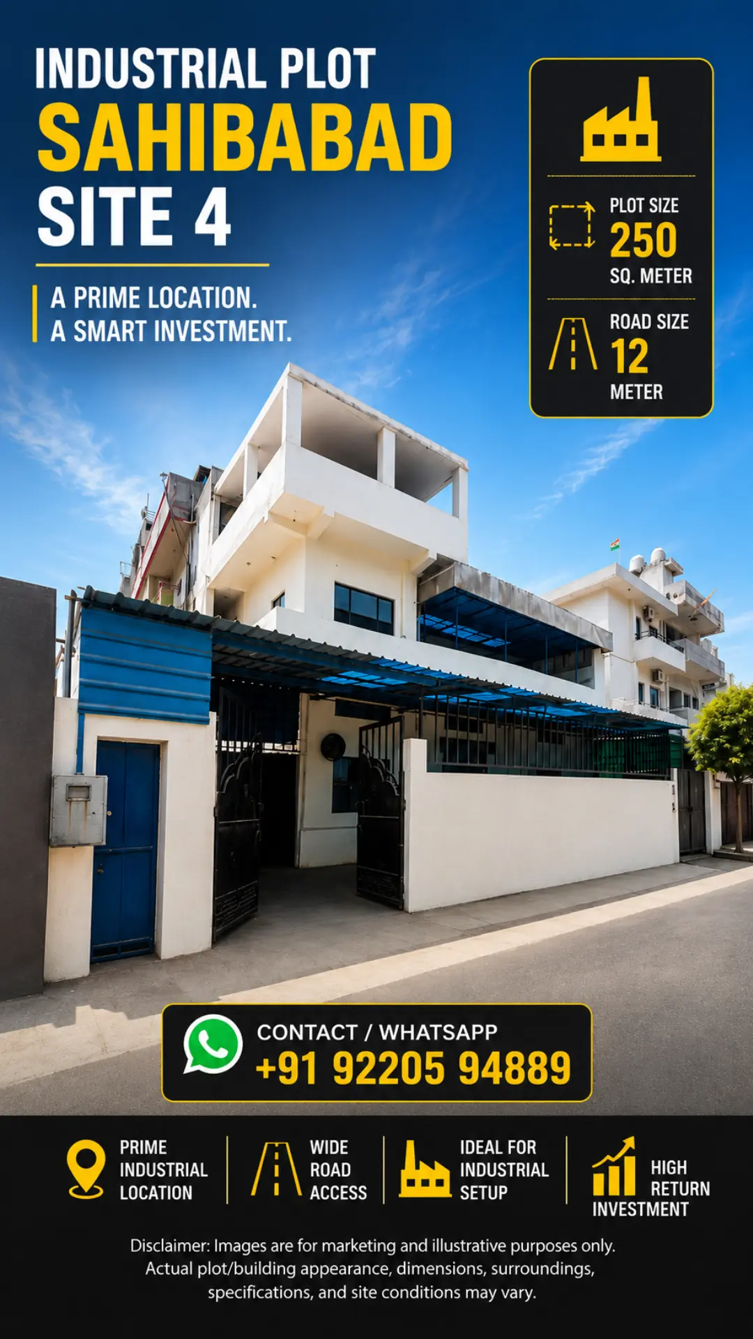 250 Sq. Meter Industrial Plot Sahibabad Site 4