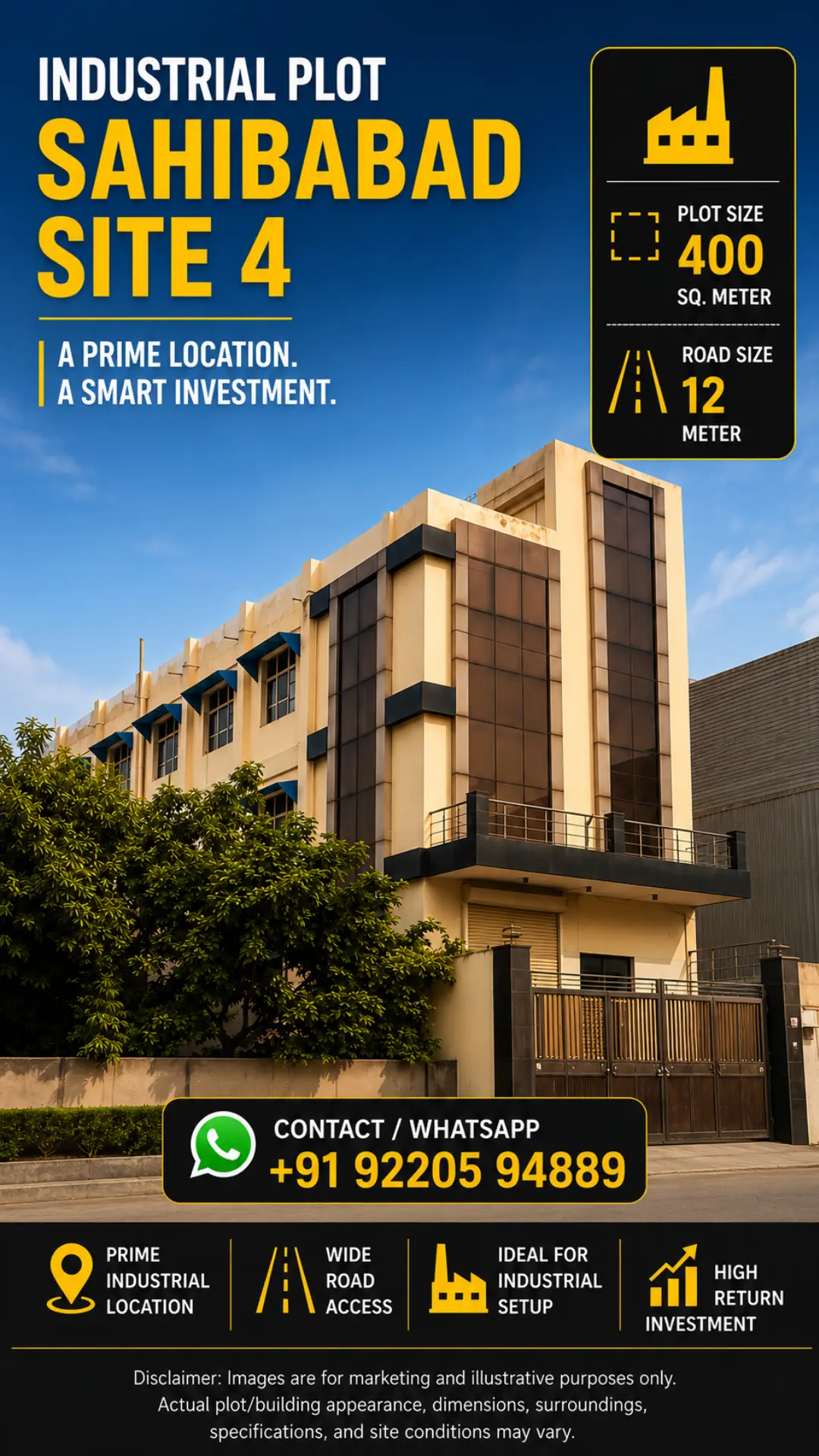 400 Sq. Meter Industrial Plot Sahibabad Site 4
