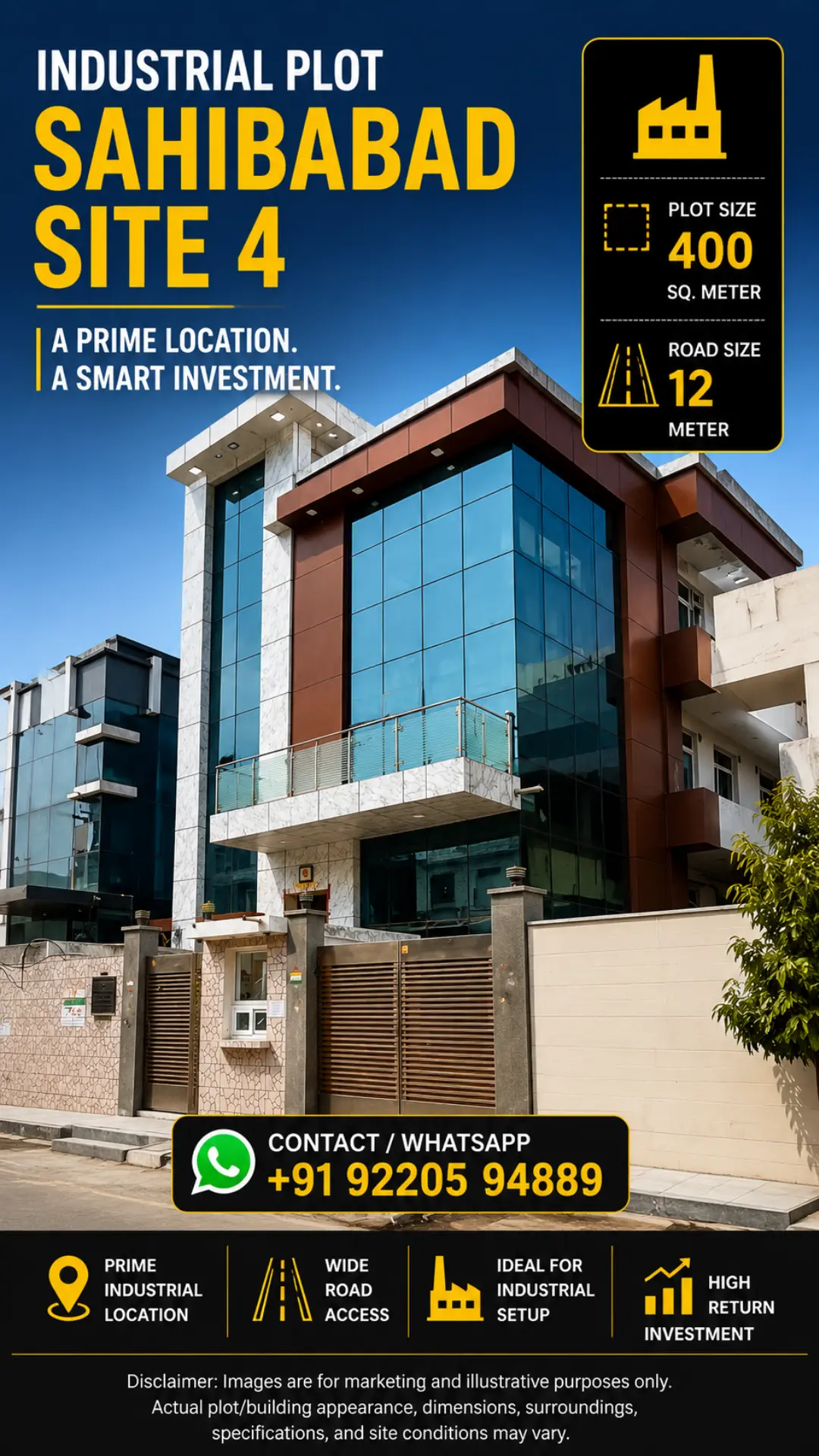 Premium 400 Sq. Meter Industrial Plot Sahibabad Site 4