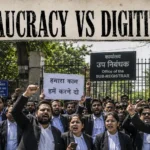 Noida property e-registry protest by local advocates and lawyers striking against online registration rules