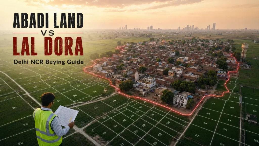 Abadi Land vs Lal Dora (Red Tape) comparison guide for buyers in Delhi NCR