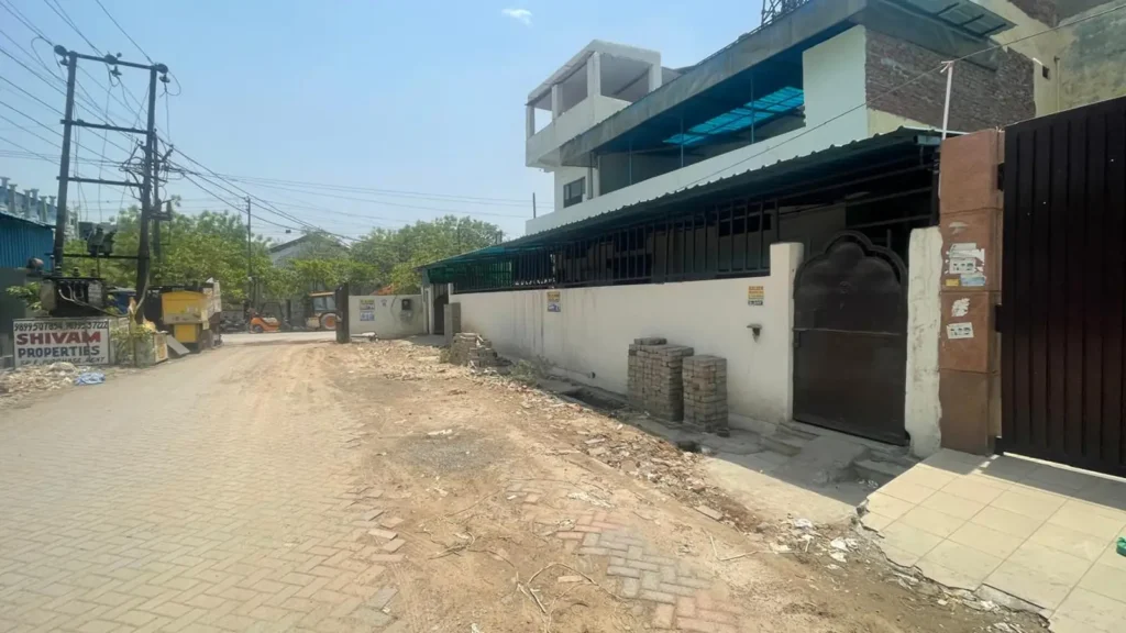 Industrial plot and land in Sahibabad Site 4 with road access and surrounding industrial infrastructure